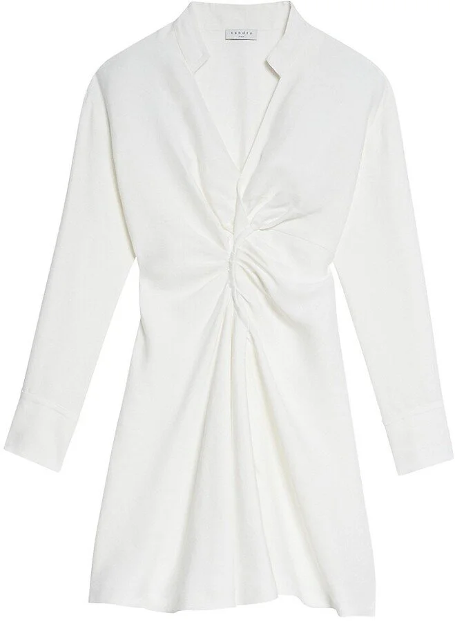 Sandro Celia Ruched Shirtdress