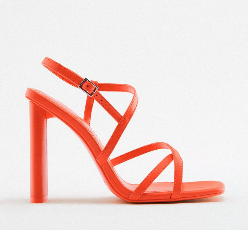 Square Toe Strappy Lace Up Heels | boohoo