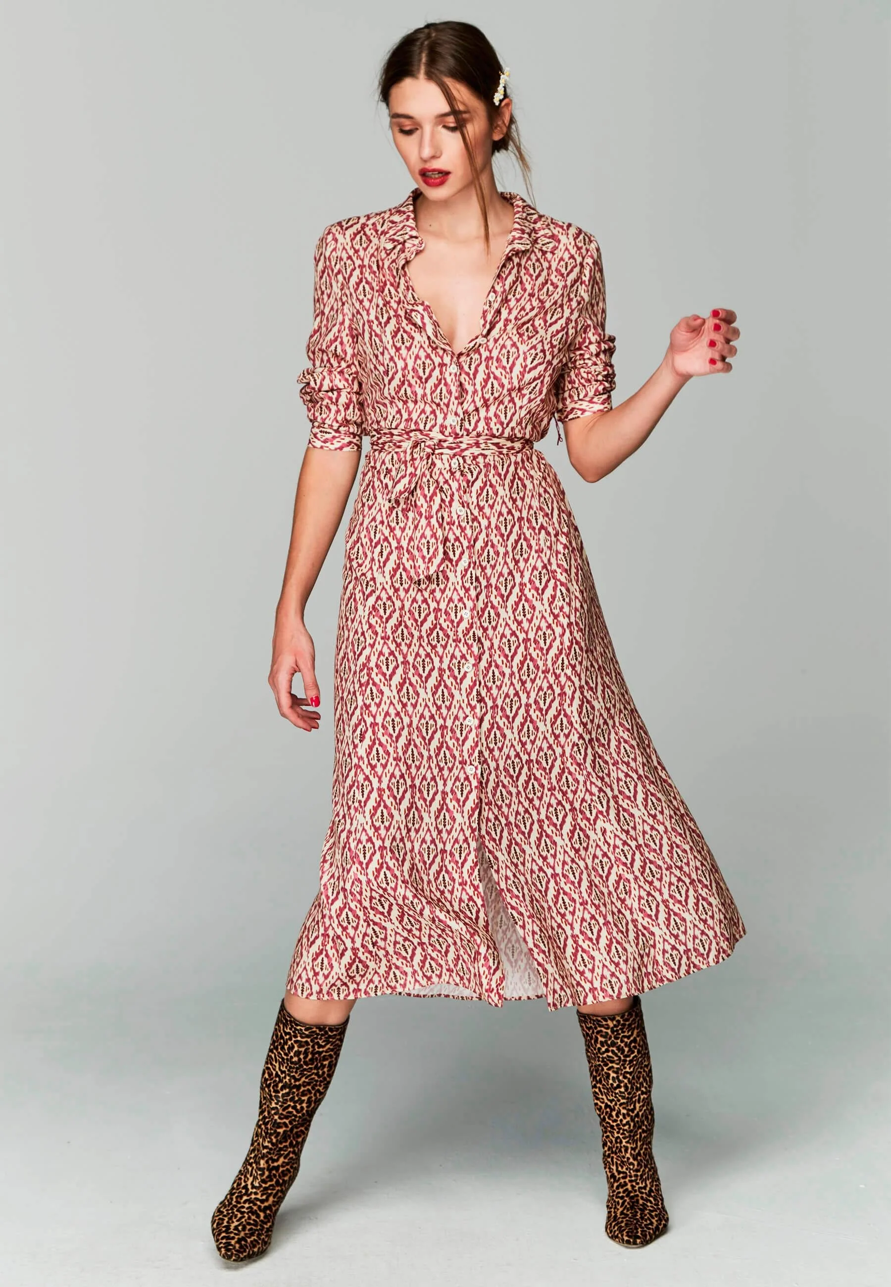 Dándara Printed Shirt Dress