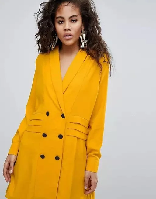 ASOS Design Tux Mini Dress with Pleat Detail