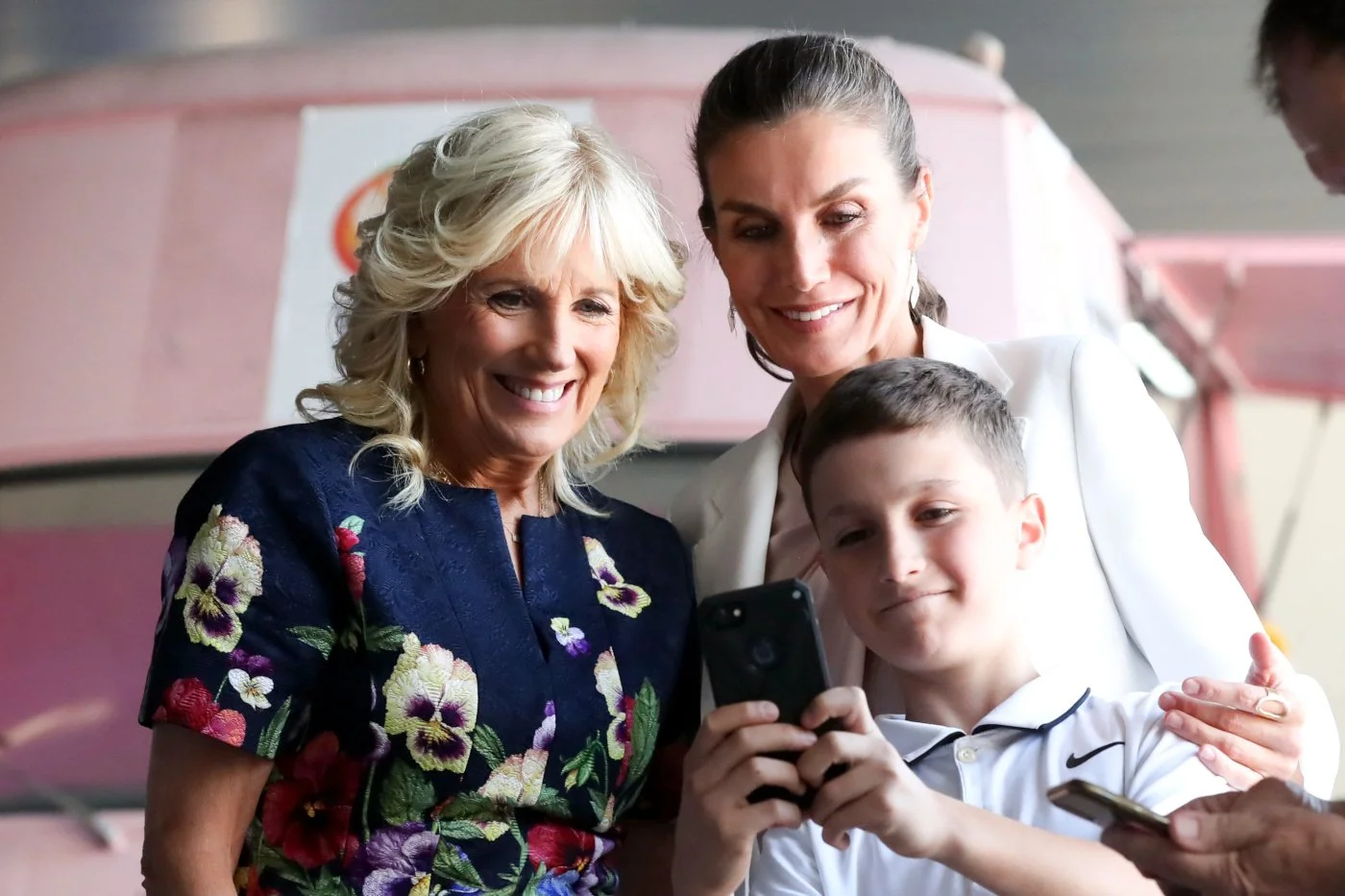 Queen Letizia visits Ukrainian Refugees center with Dr. Jill Biden