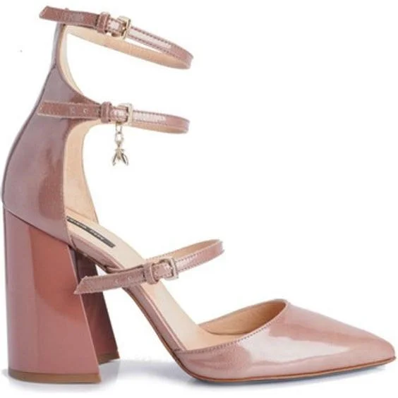 Patrizia Pepe Multi Strap Block Heel Pumps
