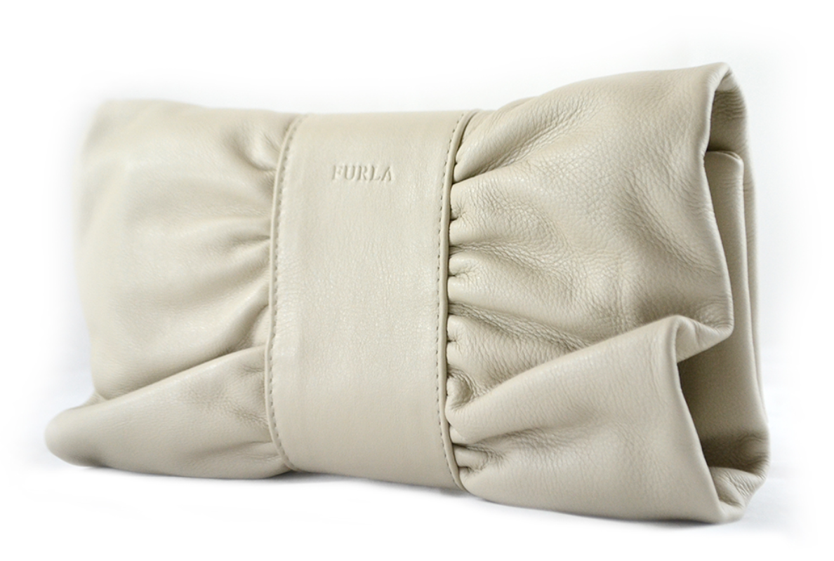 Furla Leather Bow Clutch