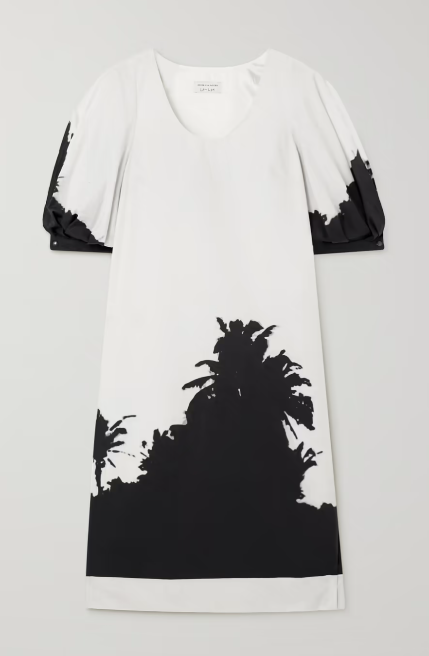 Dries van Noten Dean Printed Cotton-poplin Dress