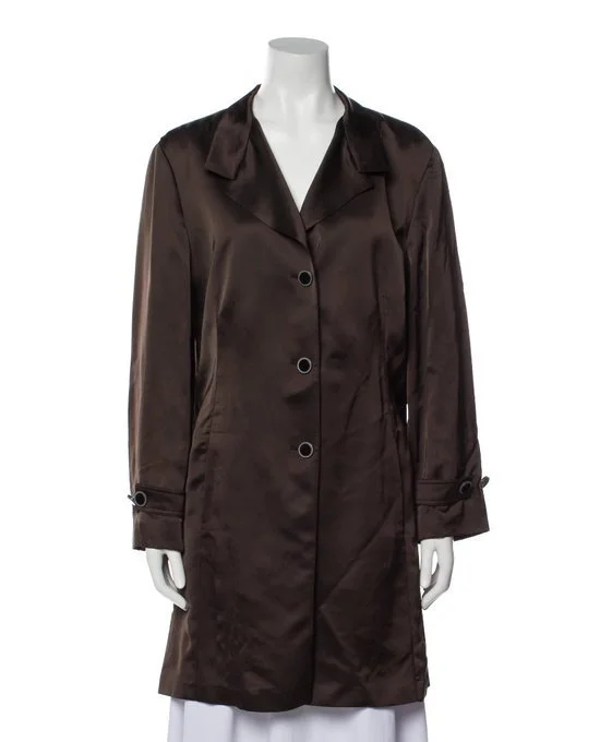 Giorgio Armani Brown Silk Coat