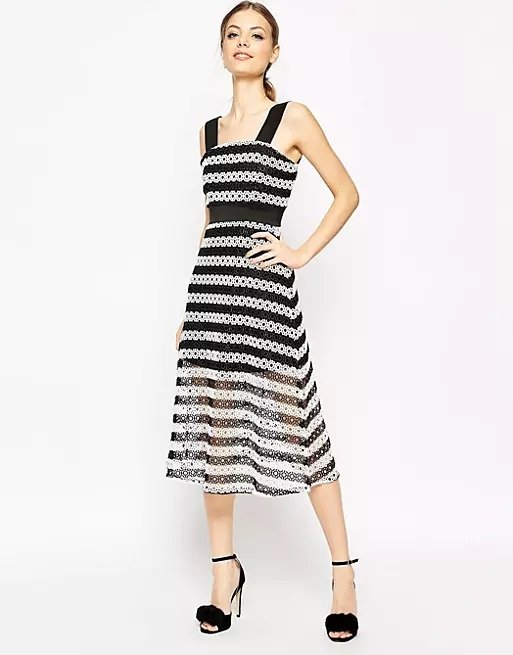 ASOS Premium Lace Midi Dress in Stripe.jpg