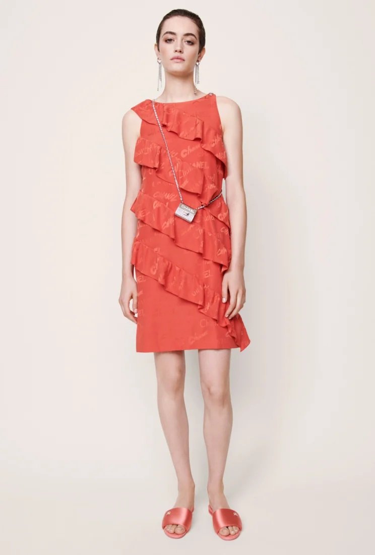 Chanel Silk Jacquard Ruffle Dress.jpg
