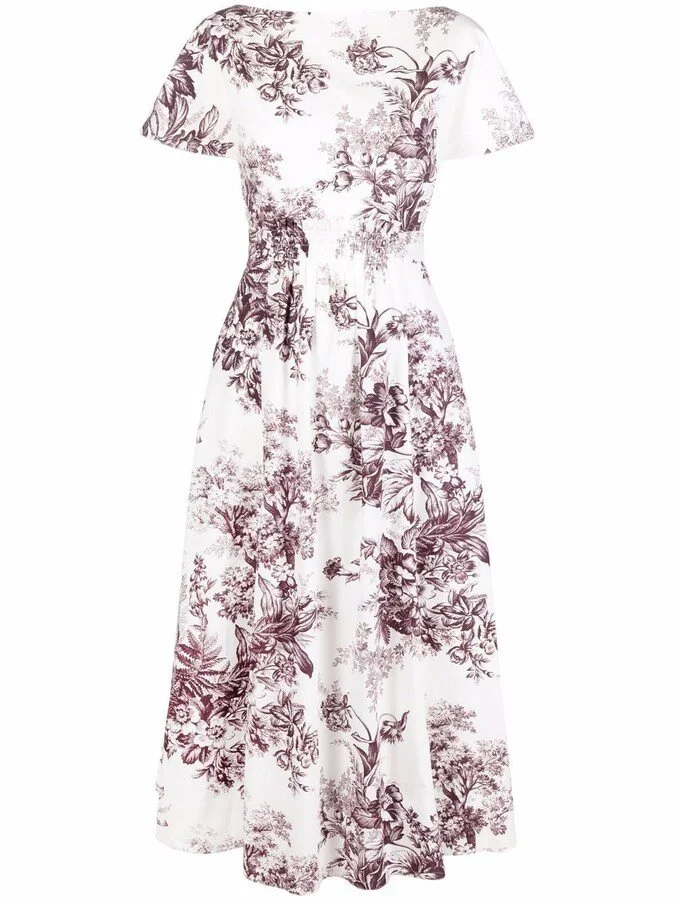 Erdem Fraser Floral Print Dress