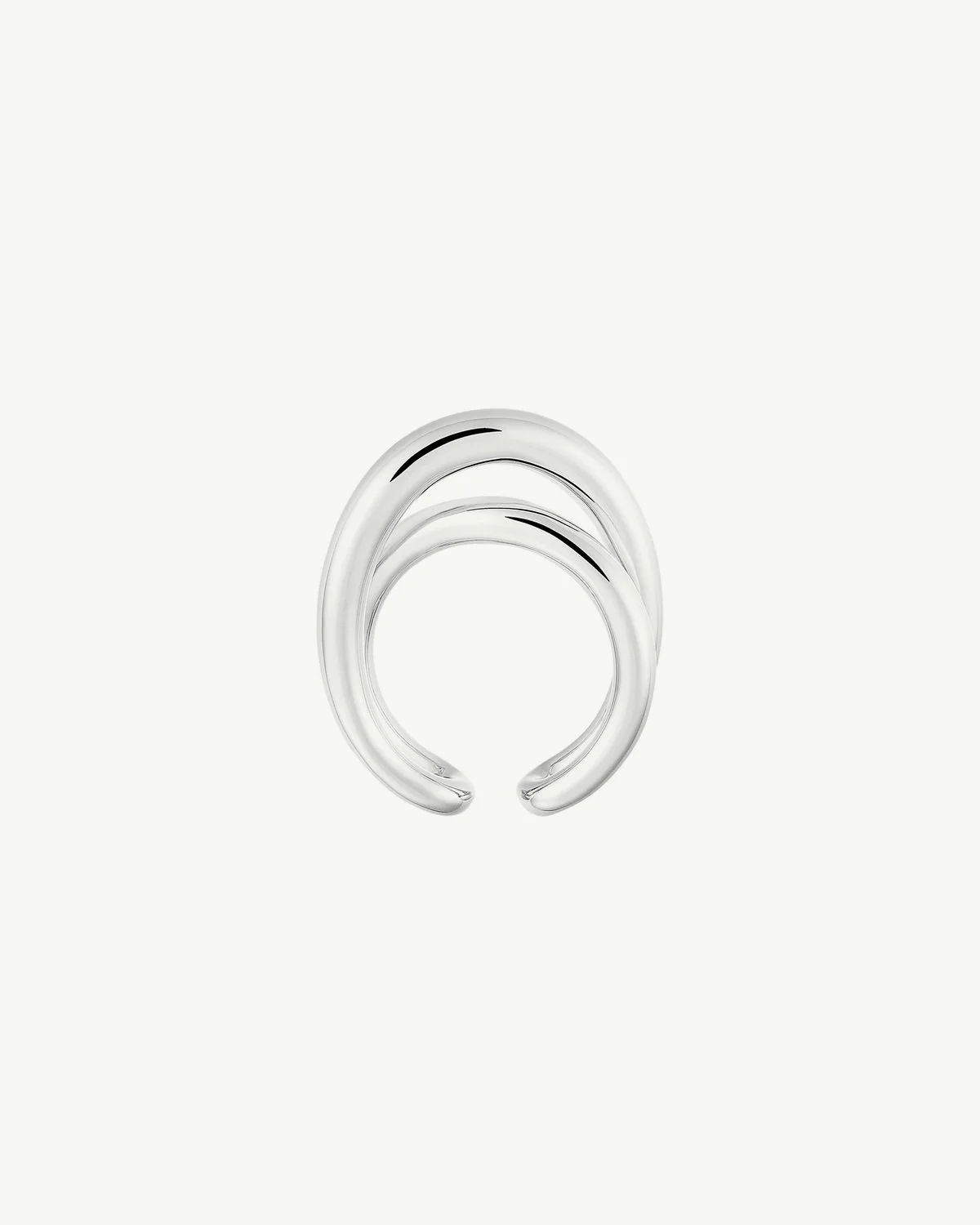 Charlotte Chesnais Initial Ring in Sterling Silver