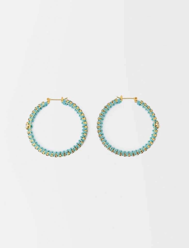 Maje Beaded Creole Earrings