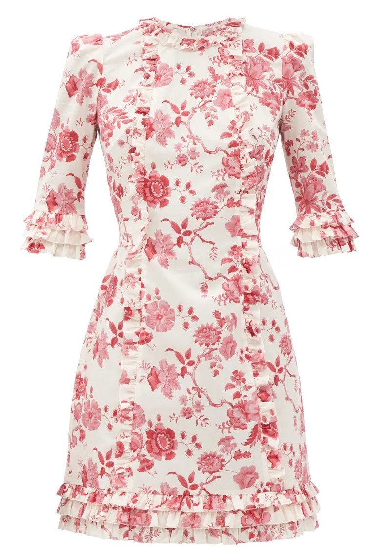The Vampire's Wife Cate Mini Dress in RedWhite Liberty Floral Print.jpg