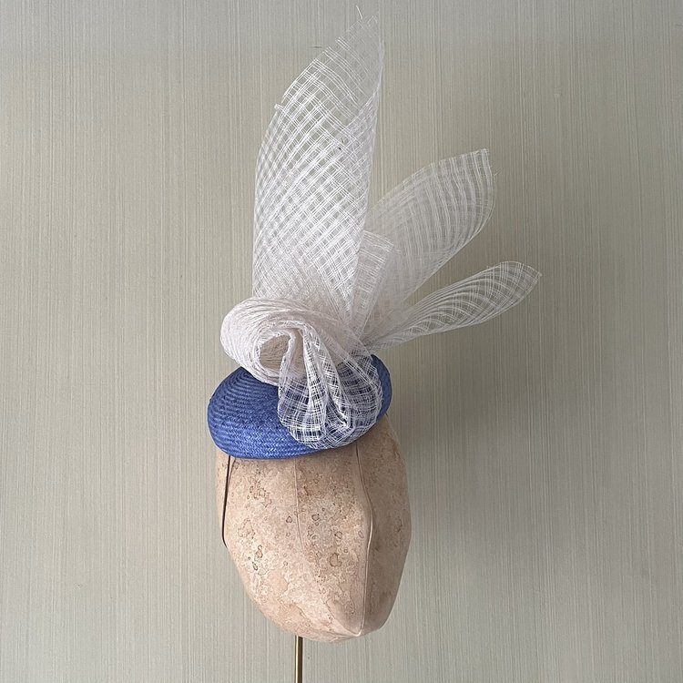 Camilla Rose Millinery Ringmaster Hat in Cornflower Ivory.jpg