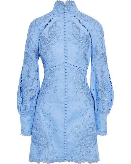 Zimmermann Super Eight Embroidered Mini Dress in Cornflower.jpeg