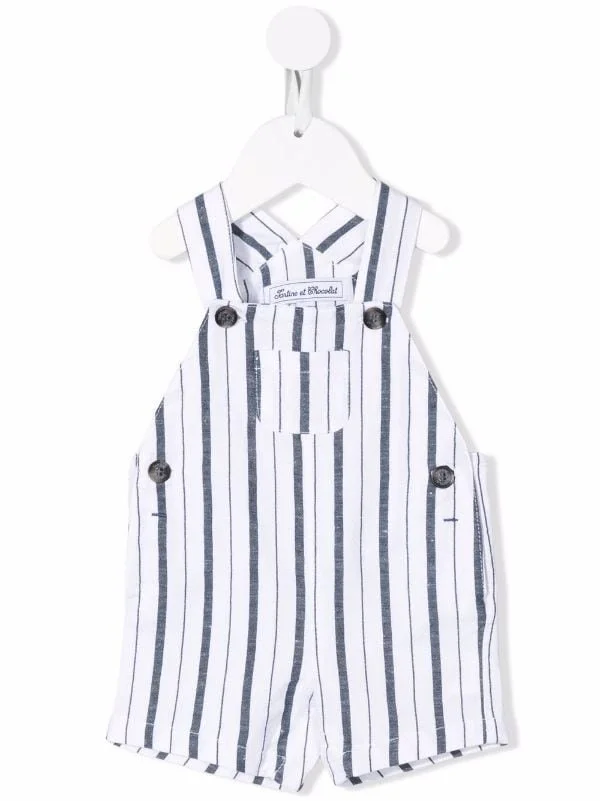 Tartine et Chocolat One-Piece Striped Dungarees