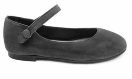 Eli 1957 Mary-Jane Ballet Flats in Grey Suede.png