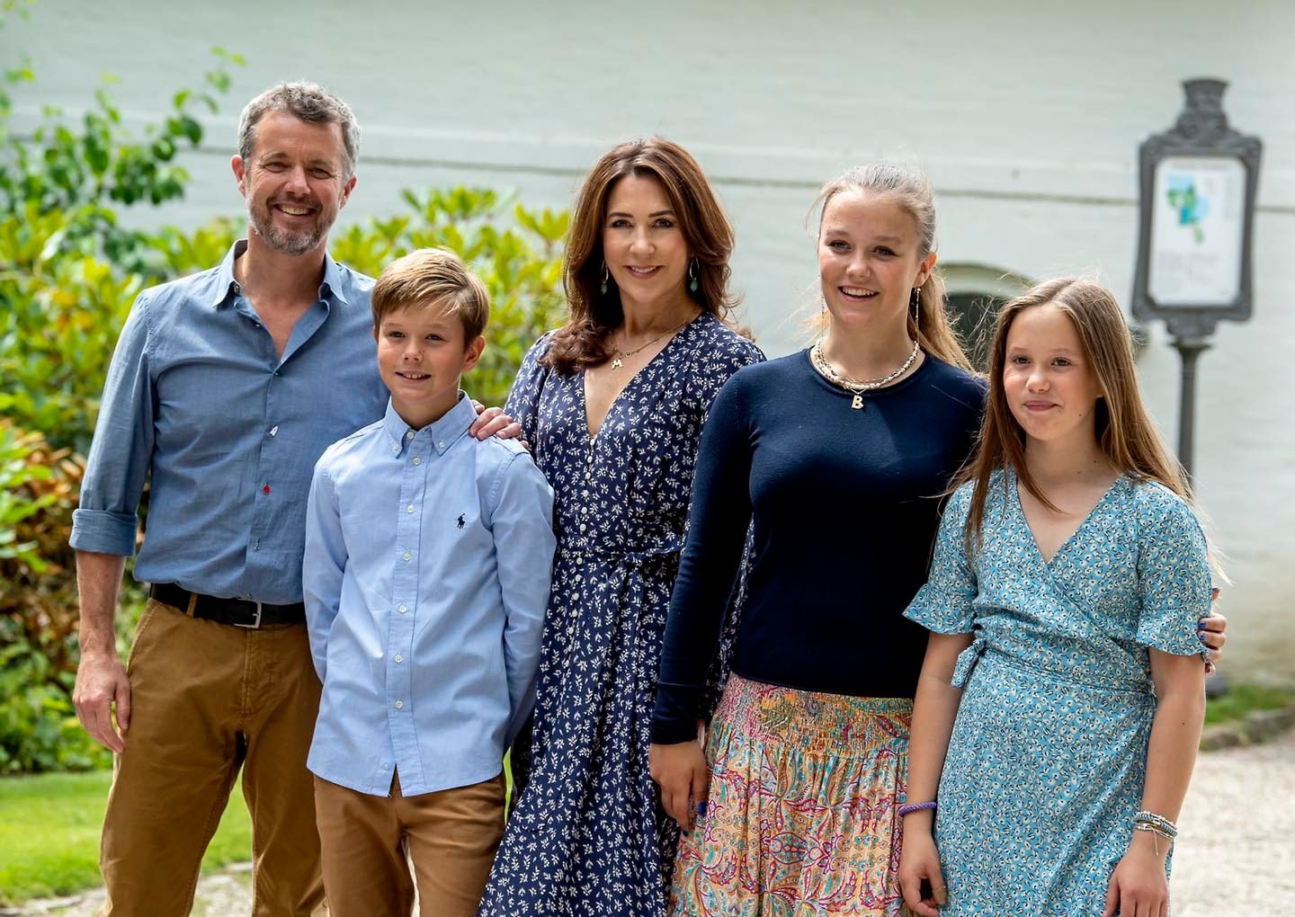 Danish Crown Prince Family attends Gråsten Ringrider Association's annual parade