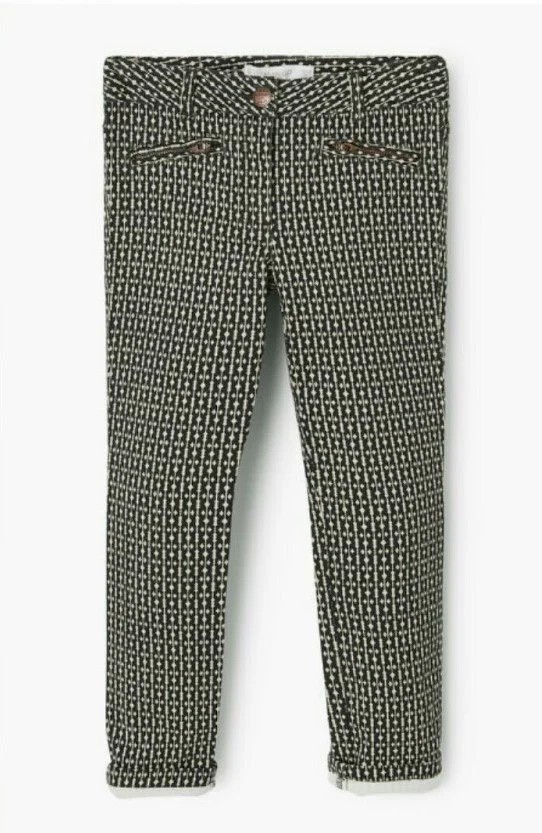 Mango Girls Printed Zip Trousers
