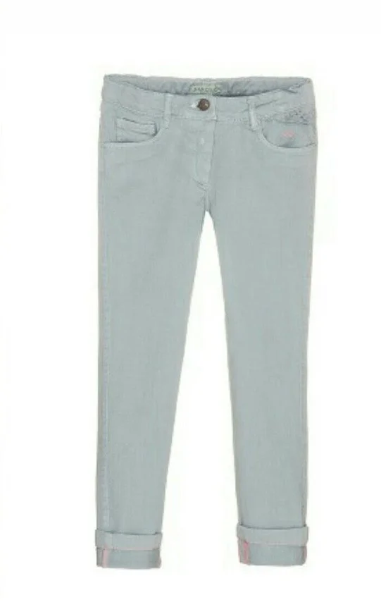 Nanos Ankle-Cuffed Jeans in Grey Blue