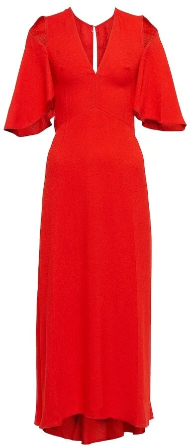 open lace back dress Victoria Beckham-Hangar9, Drape Sleeve Midi Dress, Women's Dresses  Hangar  9