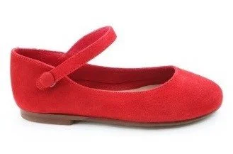 Eli 1957 Mary-Jane Ballet Flats in Red Suede