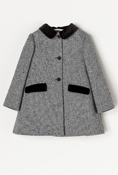 Nanos Velvet-Trim Tweed Coat.jpeg