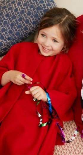 Carolina Herrera Girls Cape Coat in Red.jpeg