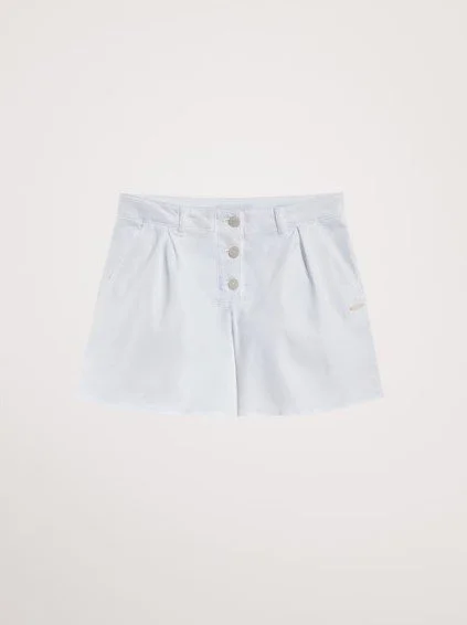 Massimo Dutti Girls Button Shorts in White