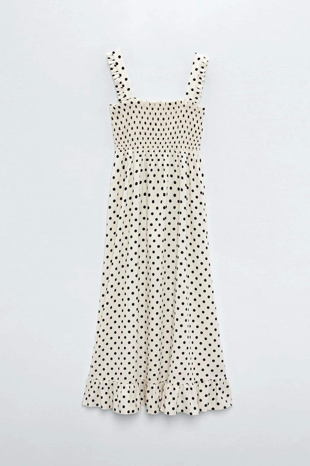 Zara Polka Dot Print Midi Dress