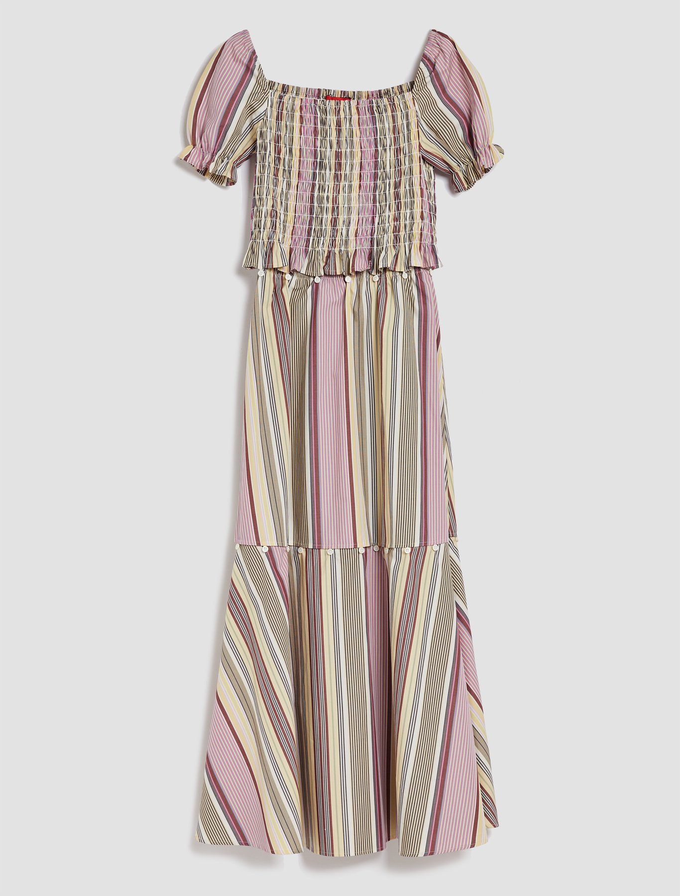 Max&amp;Co Modular Poplin Dress in Dark Brown Pattern