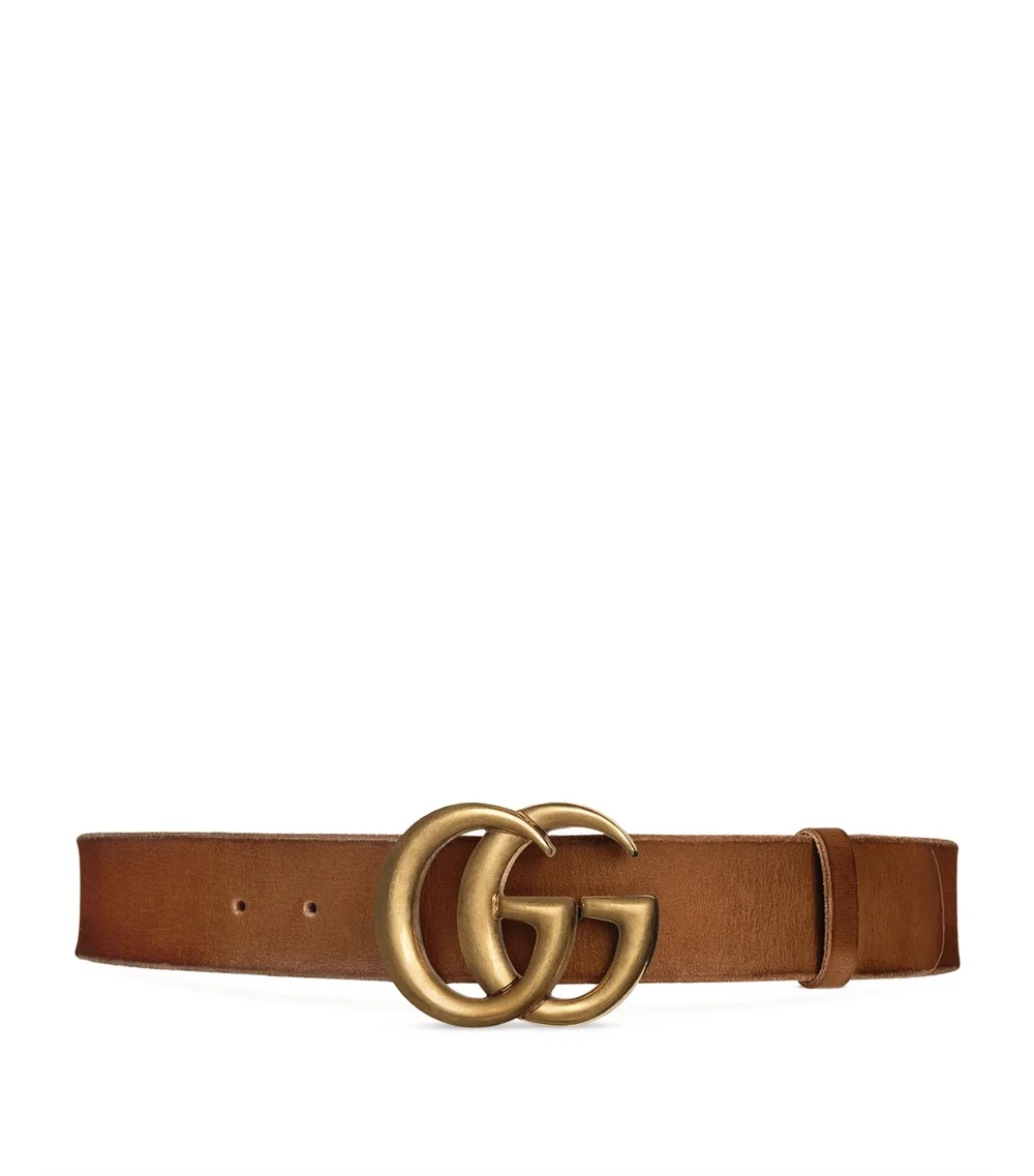 Gucci GG Marmont Wide Belt in Brown Leather — UFO No More display picture 3