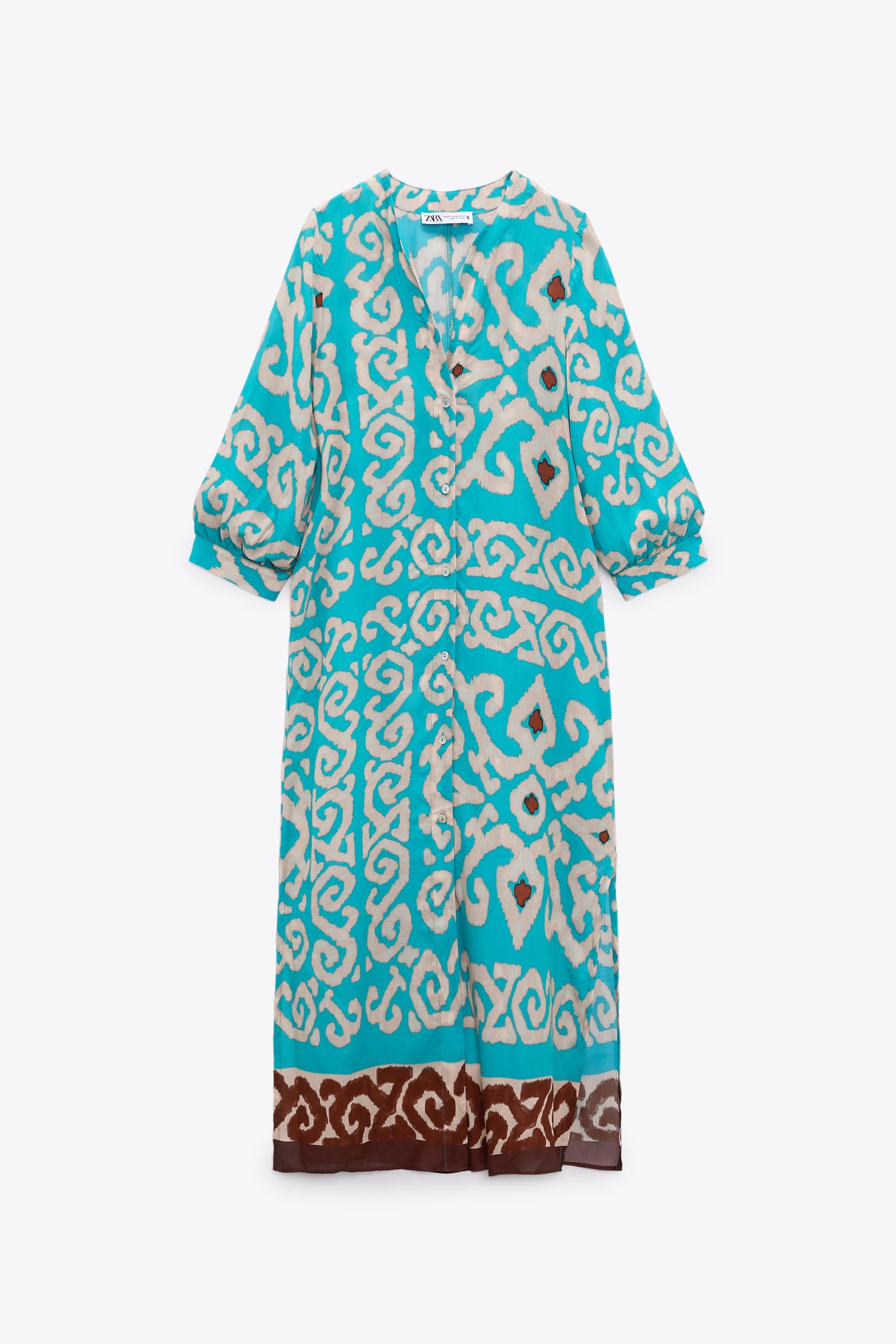 Zara Printed Tunic Midi Dress.jpg