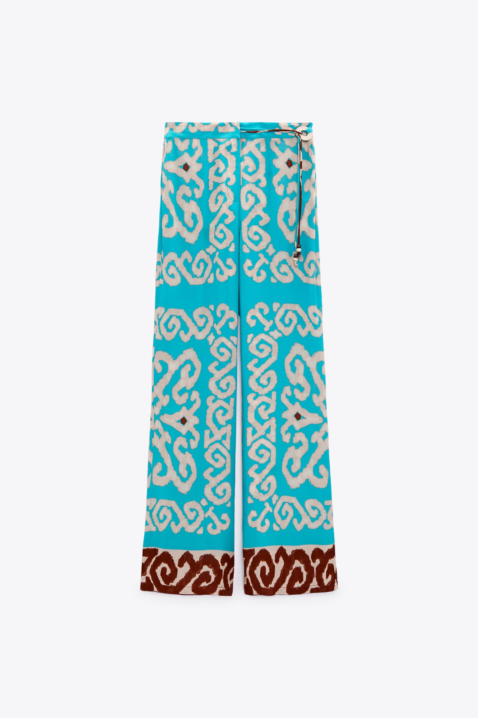Zara Flowing Trousers with a Full-Length Print.jpg
