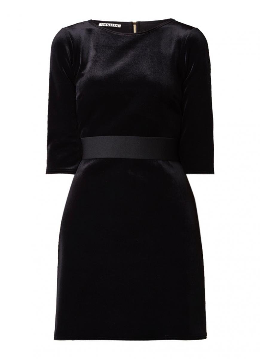 Vanilia Velvet A-Line Dress in Black.jpg