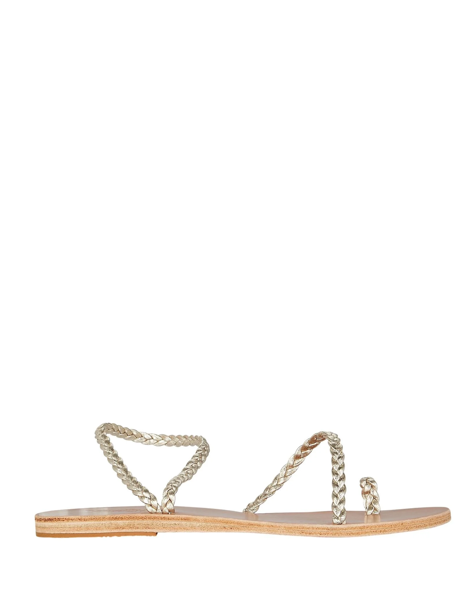 Ancient Greek Sandals Eleftheria Braided Sandals in Gold Leather