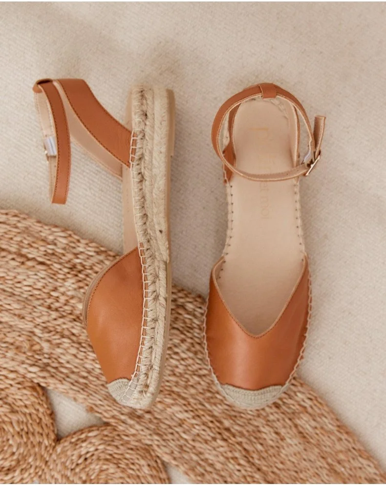 Polín et Moi Sia Leather Espadrilles