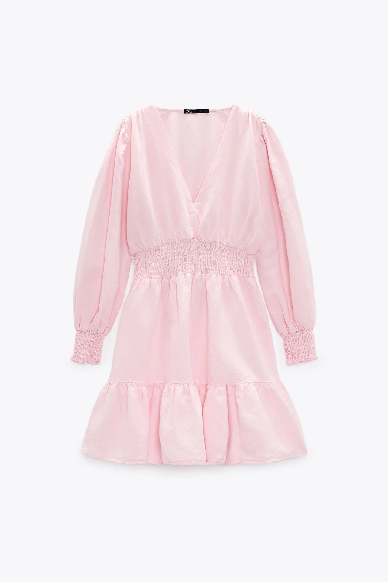 Zara Sleeveless Smocked Waist Mini Dress