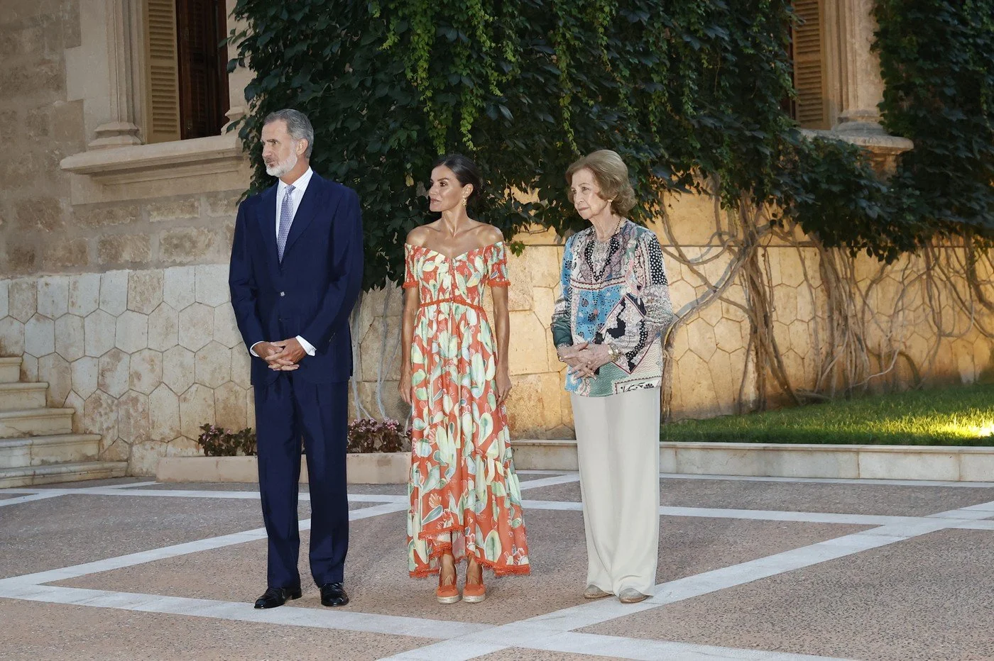 King Felipe and Queen Letizia host reception at Marivent Palace