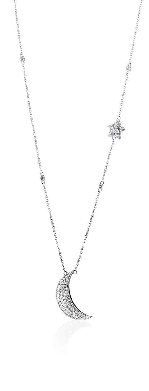 Christine Hvelplund Universe Moon and Star Necklace