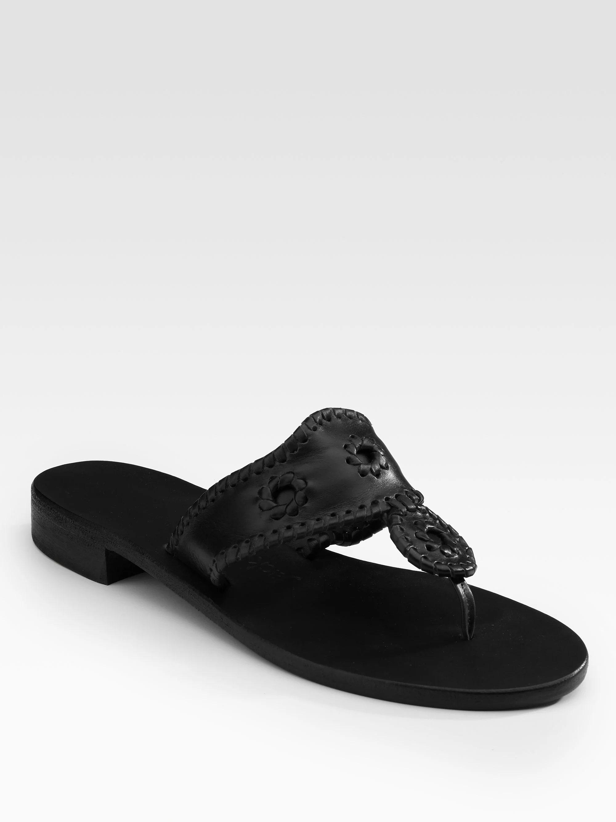 Jack Rogers Jacks Flat Sandals in Black