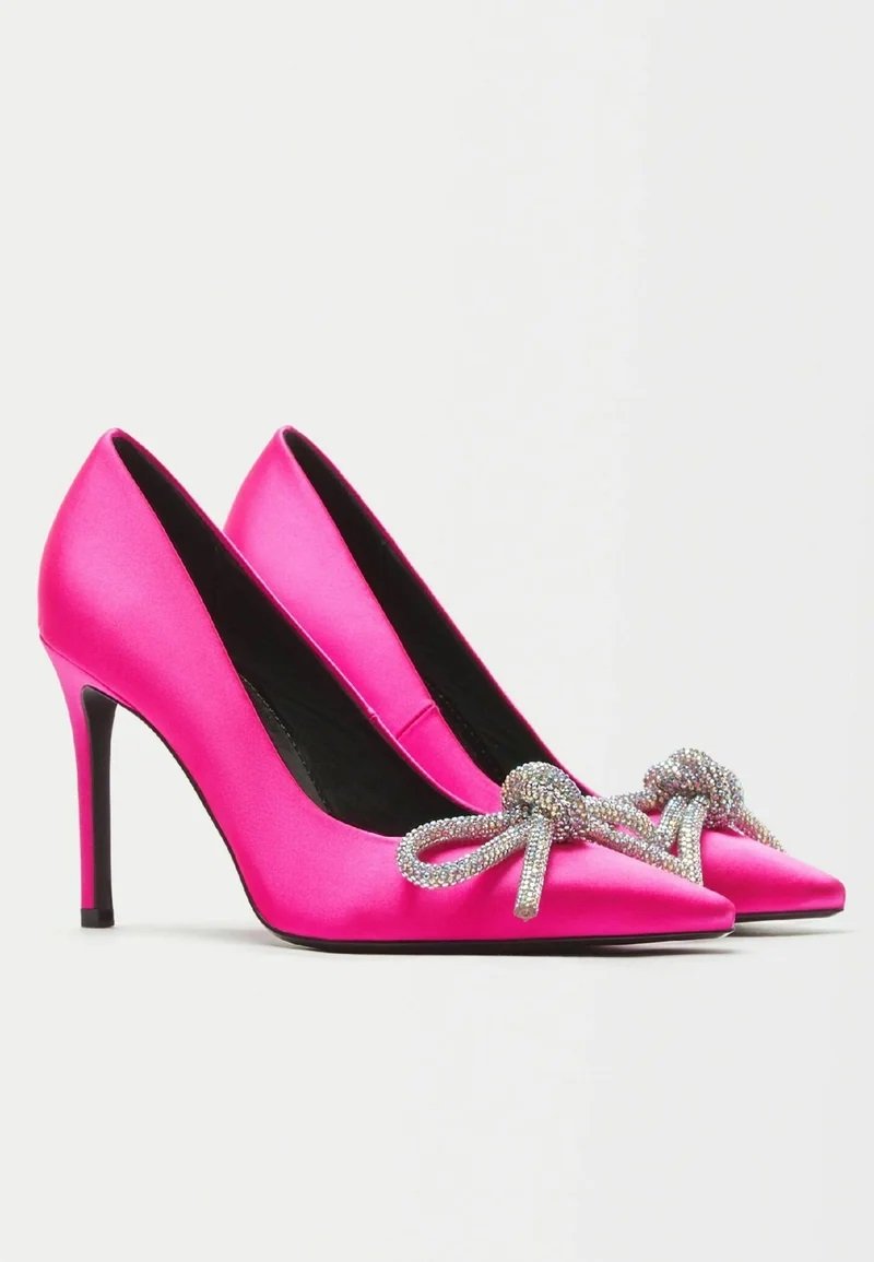 Bershka Classic Heels with Embellished Bow — UFO No More
