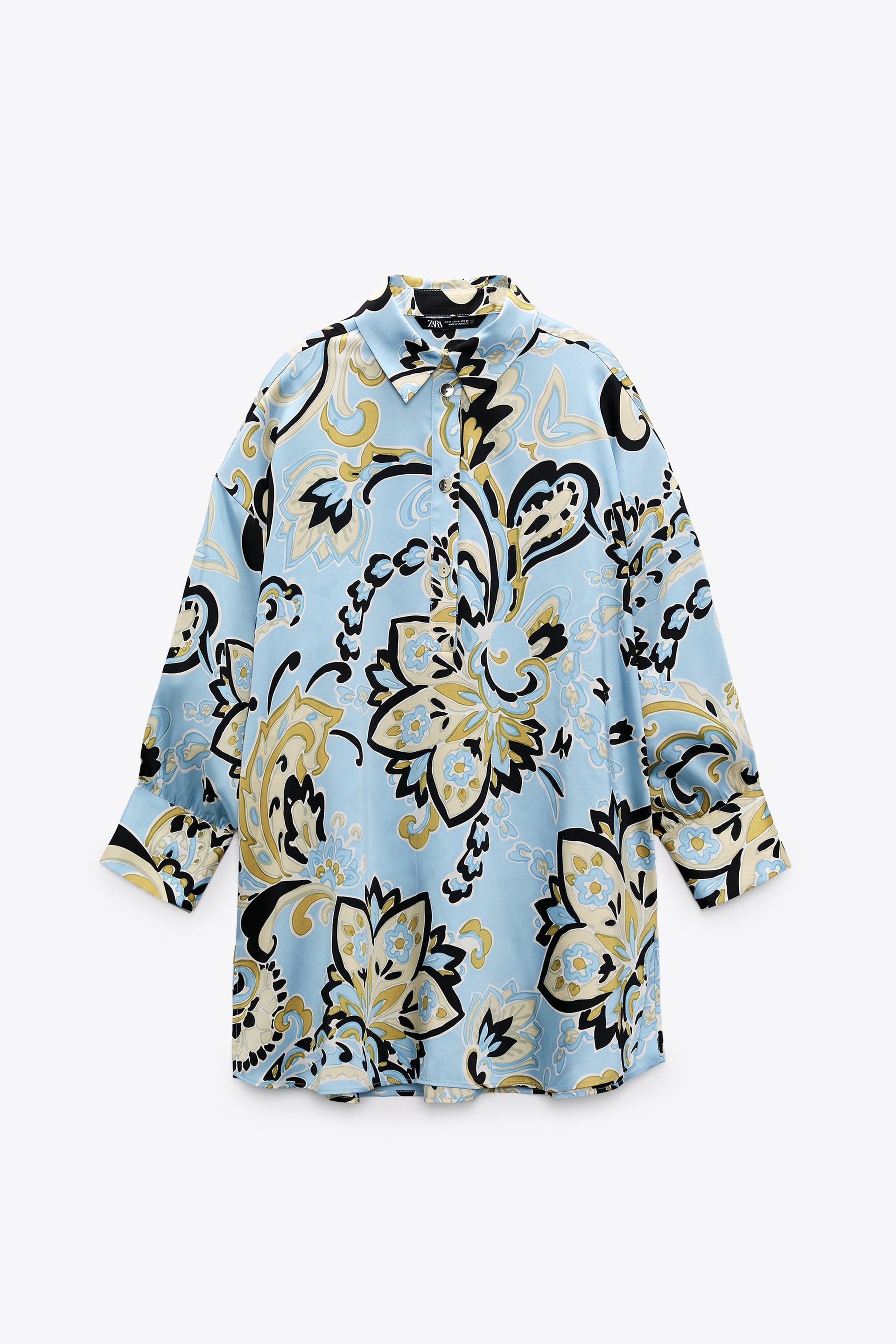 Zara Oversized Printed Blouse in Multicoloured — UFO No More