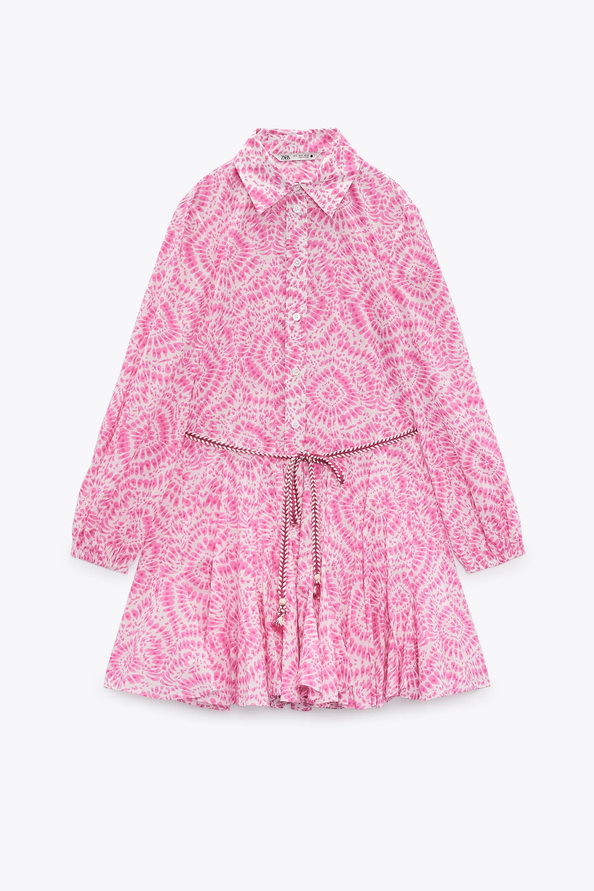 Zara Printed Mini Shirt Dress