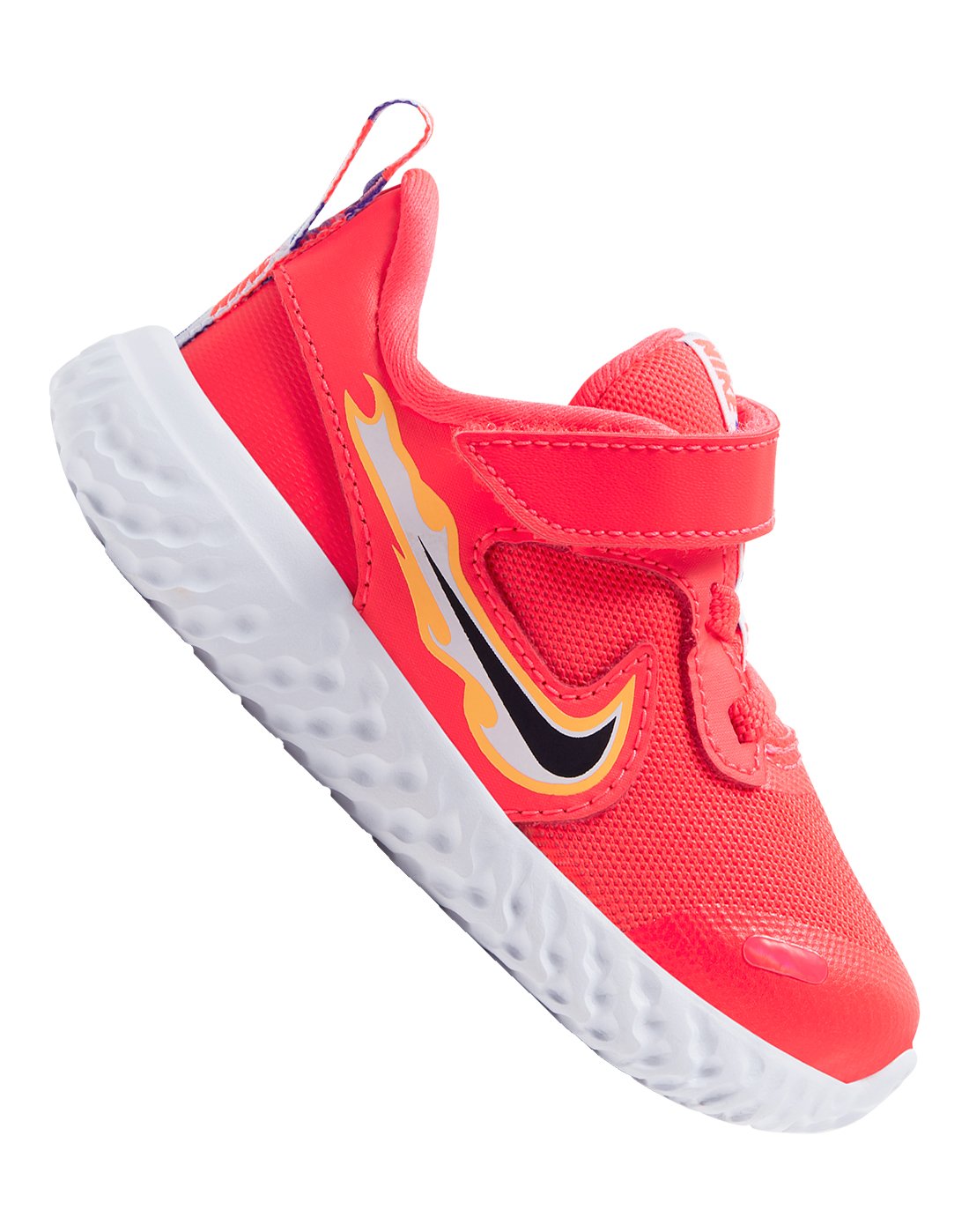 Nike Kids Revolution 5 Fire Shoes in Laser CrimsonOpti YellowLaser OrangeDark Smoke Grey.jpg