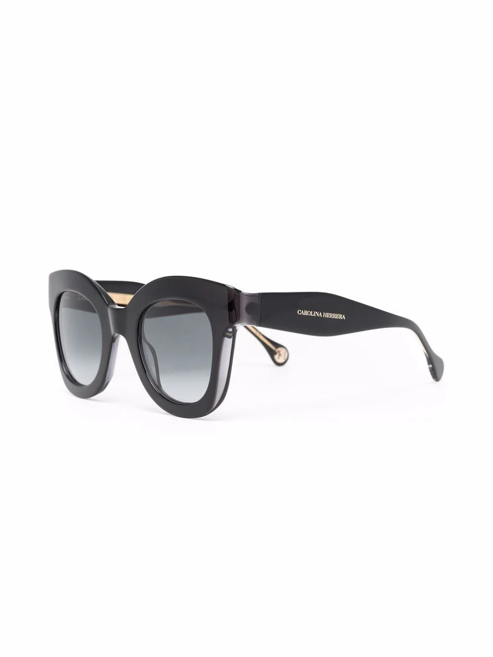 Carolina Herrera Chunky Round Frame Sunglasses