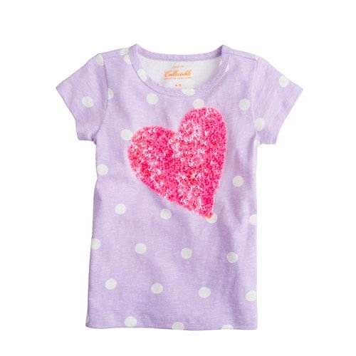 Crewcuts by J. Crew Girls' Dot Tee with Sequin Heart in Purple Pink.jpg
