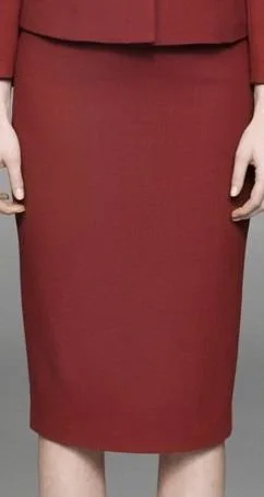 Elise Gug Red Pencil Skirt