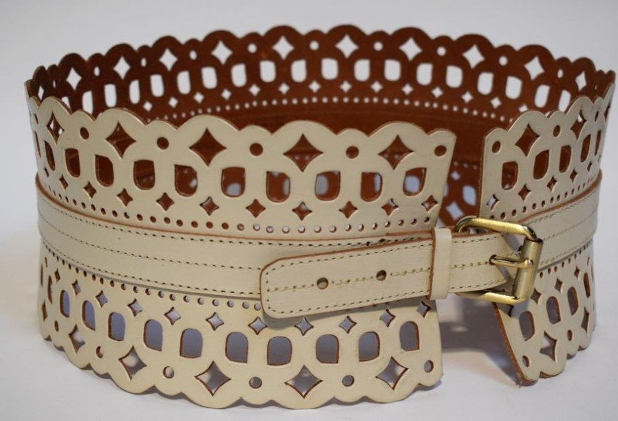 BCBGMaxAzria Laser Cut Waist Belt