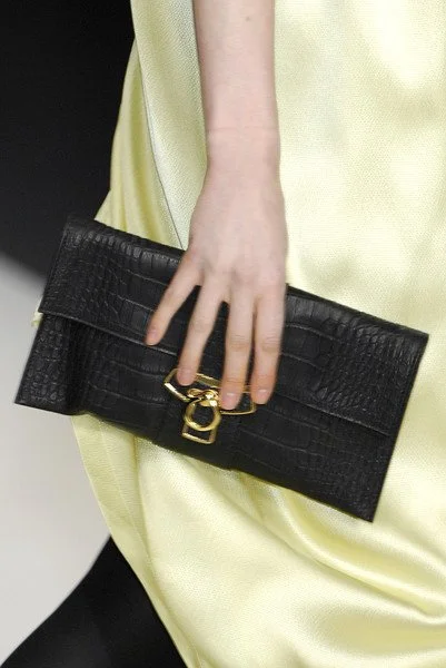 Sportmax Embossed Clutch in Grey