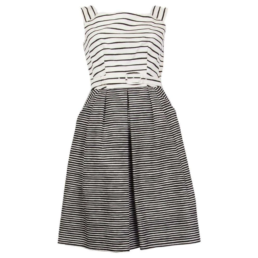 Prada Striped Silk Sleeveless Dress