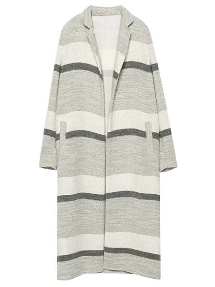 Zara Stripe Duster Long Coat.jpg